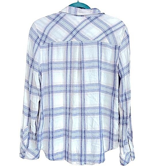 Rails Hunter White Coast Blush Plaid Button Down Shirt - Picture 4 of 8